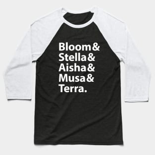 Bloom & Stella & Aisha & Musa & Terra Baseball T-Shirt